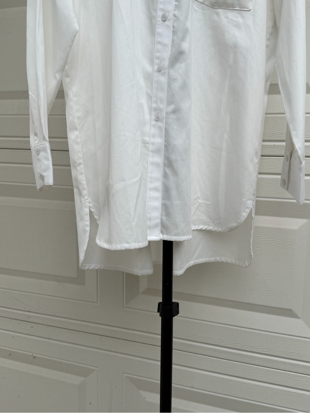 Hara White Organic Cotton Embroidered Goddess Button Down Tunic Shirt L NWT - Picture 11 of 17